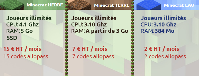 Minecraft pas cher